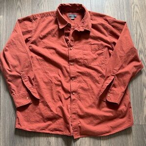 Covington Men's Casual Button-Down Shirt in Burnt Orange